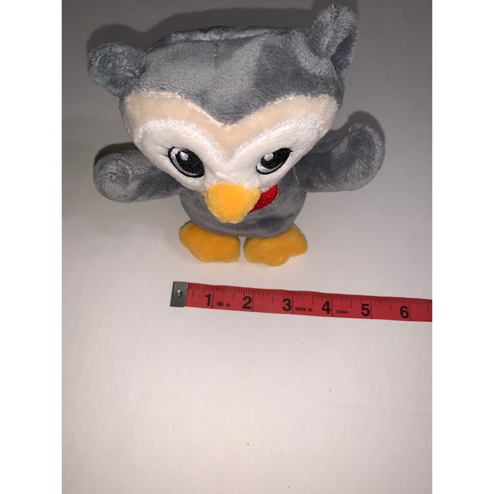 Dan Dee Owl Plush Stuffed Animal Gray Red Heart Valentines Day 6 Inch Small - Picture 2 of 5